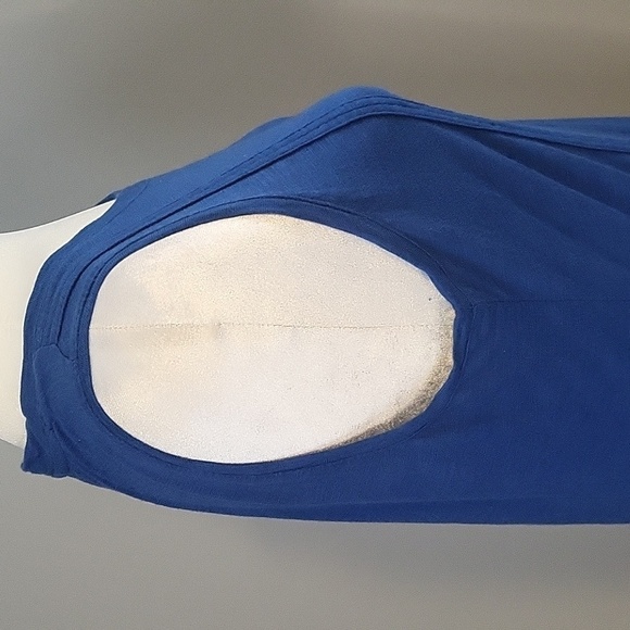 Chico's Royal Blue Sleeveless Maxi Dress with Front Slit - Chico's 0 Size XS - Picture 7 of 9